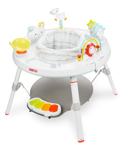 Skip Hop Baby Activity Center: Interactive Play Center with 3-Stage Grow-with-Me Functionality, 4mo+, Silver Lining Cloud