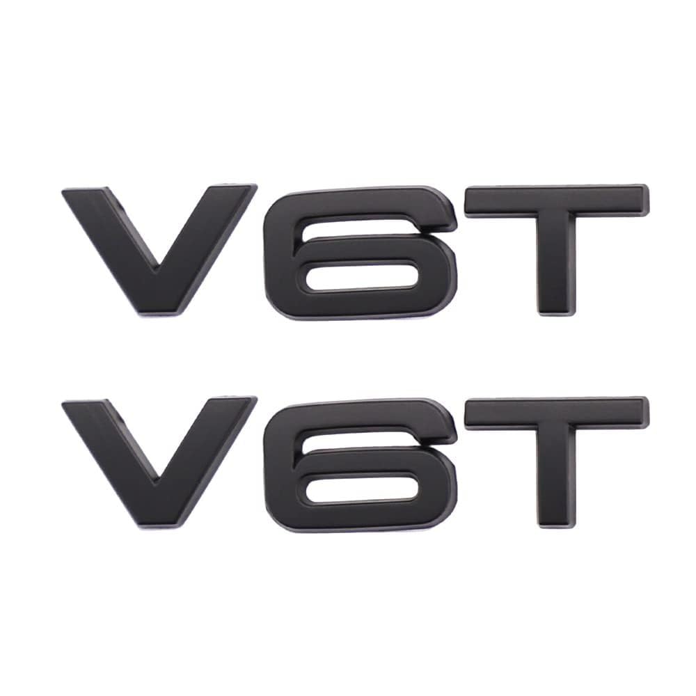 Mauxpiao B Applicable To All Cars V6t Emblem Stickers,2Pcs Metal V6t Adge Decals For Oot Door,Window,Trunk Exterior Decoration Accessories Rewr/B/A