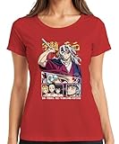 Kimetsu no Yaiba Tengen Uzui Sound Hashira Regalo Camiseta Mujer, rojo, L