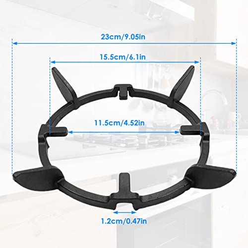 image for Scoutteemo Cast Iron Ring Pan Support Stand, Universal Wok Ring for Ga