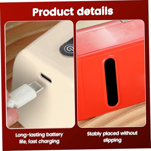 Affûteur de couteaux électrique compact rouge à base antidérapante