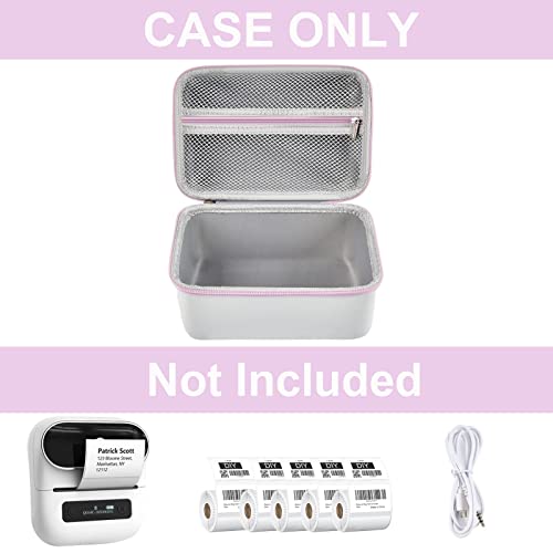 Case Compatible With Phomemo M220 Label Maker Printer, Portable Storage For Bluetooth Barcode Sticker Makers Machine, Mesh Pocket For Labels Tapes, Thermal Paper Roll And Charging Cable (Box Only) #TOP1