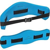EVEREST FITNESS Schwimmgürtel für Wasser Fitness und Gymnastik - Schwimm Gürtel bis 100 kg für Erwachsene - Verstellbarer Wasser Fitness Gurt - Blau