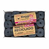 Baggifly Bolsas de Basura 50L, 360 Bolsas Súper Resistentes, 100% Recicladas, Cierra Fácil, Producto ECO Friendly, Ideal para Hogares, Oficinas y Hostelería, Pack 18 x 20, Negro, Fabricado en España