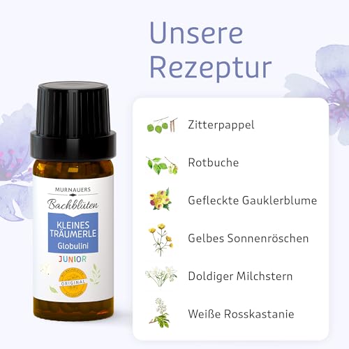 Murnauers Bachblüten Kleines Träumerle Globulini 3 x 10 g | Sanfte Schlummerzeit | Mit Original Bachblüten nach Edward Bach aus England