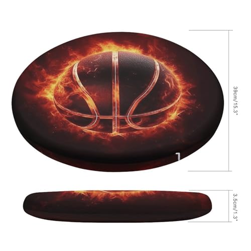 Housse de coussin de chaise basketball feu pour déco de chambre d'ado