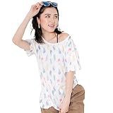 [FELLOW] フェロー ラッシュガード 半袖 Tシャツ レディース クルーネック プルオーバー 女性用 UPF50+ UVカット 紫外線対策 水着 フェザーホワイト Lサイズ