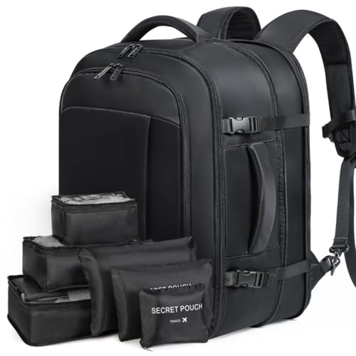 Lekespring Mochila Viaje Cabina Avion Extensible 30l-40l Mochila Viaje Mujer Hombre Con 6 Bolsas Organizadoras- Vueling Iberia United Ryanair Air Europa - Expandible Negro Lekespring Mochila Viaje Cabina Avion Extensible 30l-40l Mochila Viaje Mujer Hombre Con 6 Bolsas Organizadoras- Vueling Iberia United Ryanair Air Europa - Expandible Negro