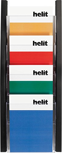 helit H6270295 - Wandbogendisplay „the arc“ 4 Taschen, DIN A5 hoch, schwarz