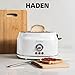 Haden Dorset 2 Slice Extra Wide Slot Toaster with Cool Touch Exterior, Removable Crumb Tray, and 6 Variable Browning Control, Ivory
