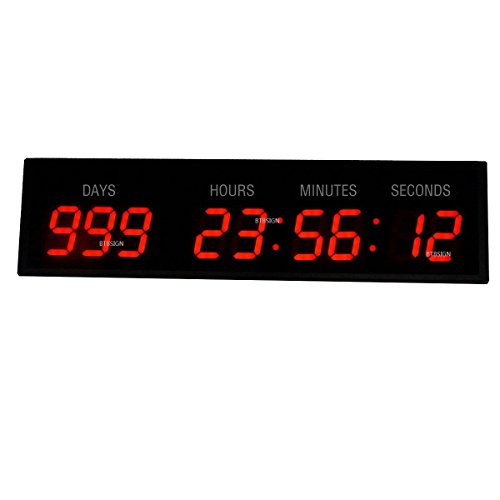 3'' 9Digits Large LED Wall Clock Countdown Count Up Event Timer For Special Day