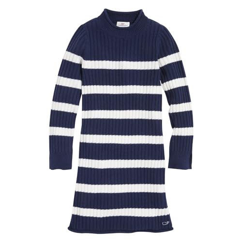 vineyard vines Girls' Breton Stripe Sweater Dress
