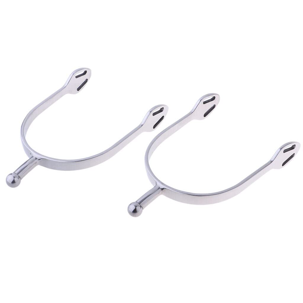 Espuelas ecuestres de acero inoxidable para hombres y mujeres, equitación occidental, 14 x 8 x 2 cm, 1 par
