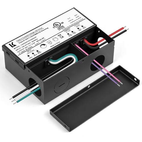 Image of 24V 60W Dimmable LED Driver, 5-in-1 Triac /ELV /MLV /0-10V /1-10V /PWM Dimming LED Transformer, Compatible with Lutron & Leviton Dimmer, Constant Voltage Power Supply, UL Listed, Class 2, IP67 Waterproof