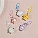 sailorsunny 5 Pack Colored Macaron Anime Keychains Womens Cartoon Charms For Airpods Case, Personalized Animal Purse Charm Cute Keychain Women Customized Small Key Chains Pack