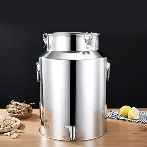 Bidon de transport de lait sans fuite avec grand baril étanche en inox 58L - 3