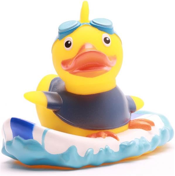 Duckshop I Badeente Surferi I Quietscheente I Quietscheentchen L: 8,5 cm I Geschenk für...