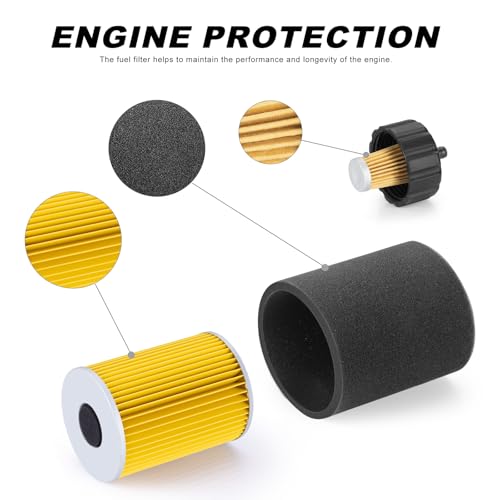 Image of Air Filter & Fuel Filter w /Gasket for Yamaha Golf Cart G2 G5 G8 G9 G11 1985-1995