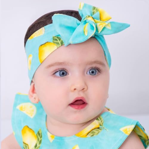 Vestido de Bebê Roupa Menina Infantil Com Tiara 100% Algodão - Mundo Nina - Limão Antigo Tamanhos:01