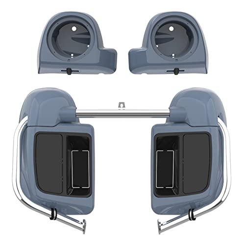 Advanblack US Stock Color Match Motorcycles Lower Vented Leg Fairing, 6.5 inch Speaker Pods Compatible with Harley Touring Road King, Street Glide, org Equipment on FLHTCU 2014-2022