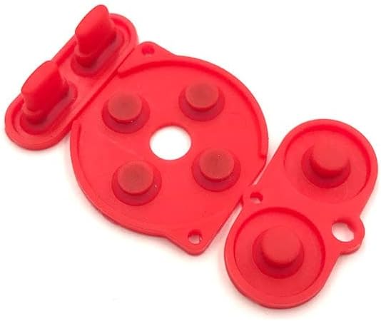 YANHAO [Video Game Parts] 10sets Conductive Rubber Contact Pad Button D-Pad for Nintend GBC Console [Replace] (Color : Red)