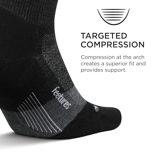 Image of Feetures Merino 10 Cushion Quarter Sock Stripe