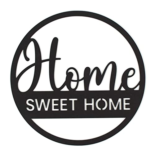 CONTRAXT Home sweet home deko schriftzug. Willkommen zuhause Home holzbuchstaben wandbild spruch Vintage home schild deko schriftzug Mandala Phrasen Home wandbild holz (Home, Schwarz)