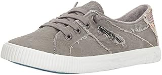 Blowfish Malibu Women's Fruit Sneaker, Wolf Gray Smoked Canvas, 7 M US