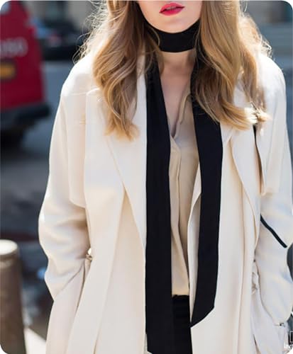 GUZOSJO Solid Color Long Neckerchief Pure Skinny Scarf Necktie Handbag Wrap Handle Satin Belt2