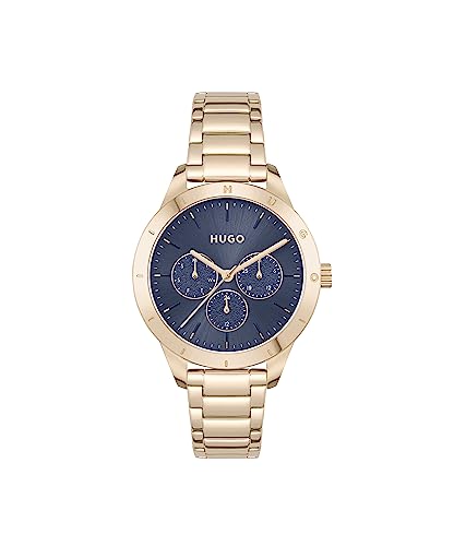Montre HUGO femme collection #Friend, le cadeau idéal en acier rose clair
