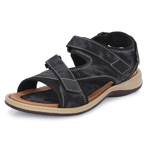Image of Centrino Men's Sandal |Fisherman EVA Sandals with Cushioned Insocks, Hook & Loop Strap | Trendy and Sporty Design, Premium Upper, Closed Sandal - For Spring Summer Travelling, Walking (2332)
