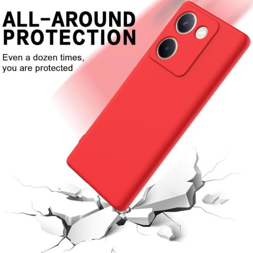 Image of Back Cover for Vivo Y200 Pro 5G / Y300 Plus 5G | Full Camera Protection | Premium Liquid Silicon Case | Flexible Bumper Case for Vivo Y200 Pro 5G / Y300 Plus 5G (Red)