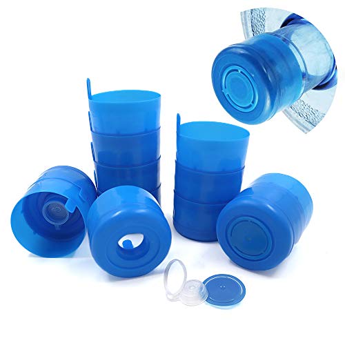 12 pcs 3/5 Gallons Réutilisables Bouchon de Cruche D'eau de Remplacement de Bouteille Anti-déversement, Non-déversement Vase à Boire vis sur de Capuchons Capsules...