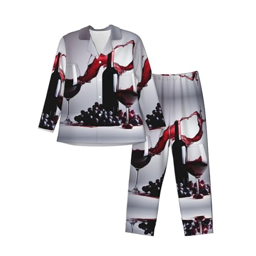 Ensemble pyjama homme pantalon haut boutonné vêtement de nuit routine coucher