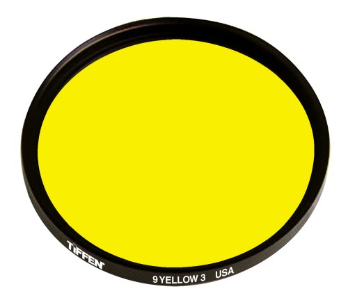 Filtro amarillo Tiffen 499Y3 de 49mm que oscurece cielos azules y resalta paisajes