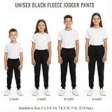 KHIM Jogging Trouser Tracksuit Bottom Pant Kids Unisex Girls Boys Activewear (UK, Age, 13 Years, 14 Years, Regular, Black) - Image 5