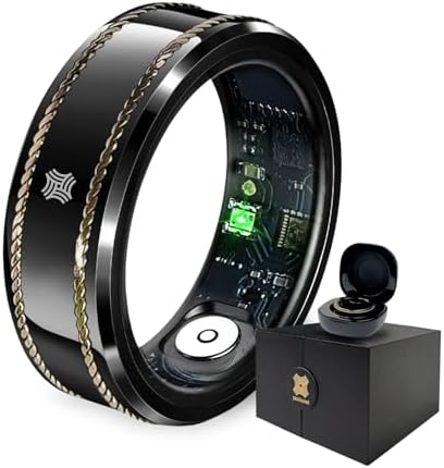 Pachira Smart Ring, Dual 14K Gold Inlays, Fitness/Sleep/Stress/He...