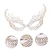 TINEASUR Rhinestone Alloy Fashion Headband Mask for Women Party Face Decoration Evening Wear Accessories Random Color