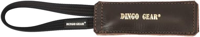 Dingo Gear Soft Genuine Leather Ball with a Handle for The Bite Training, Ø 11 cm Retrieve and Reward Dog Toy S02779, Random