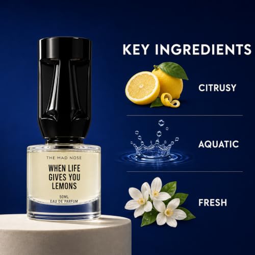 Image of When Life Gives You Lemons EDP 50ml | Long Lasting Citrus Perfume for Men | Fresh Aromatic Luxury Fragrance | 20% Concentrate | Gift for Men