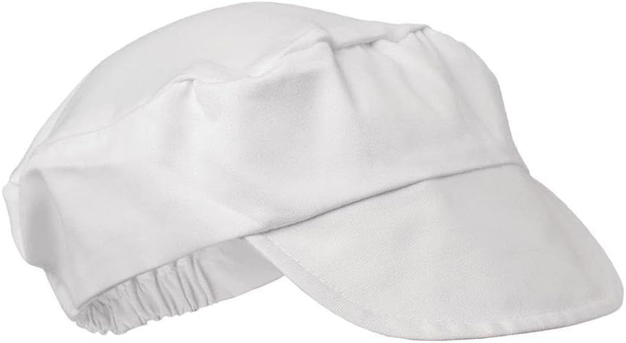 Whites Chefs Apparel A212 Unisex Bakers Cap White Polycotton Catering Hat One Size
