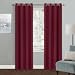 MYSKY HOME Solid Grommet top Thermal Insulated Window Blackout Curtains for Living Room, 52 by 84 inch, Burgundy (1 panel)