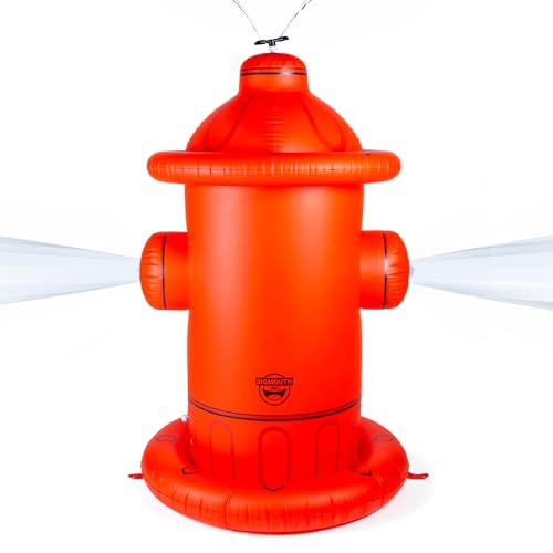 Giant Fire Hydrant Inflatable Sprinkler, Fun Summer Backyard Water Game & Splash Toy for Kids, 6 Feet Tall by BigMouth Inc - Used condition - US$30.91