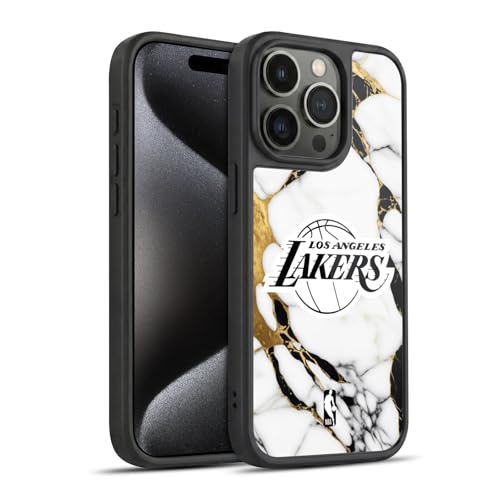 Coque Lakers iPhone 15 Pro Head Case Designs en gel renforcé effet marbre