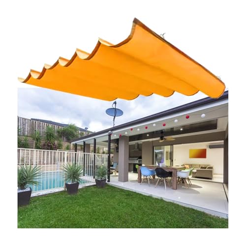 Parasol retráctil para exteriores, ideal para terrazas, césped, piscinas, patios, jardines, balcones, 1 m de ancho x 3 m de largo