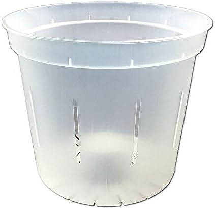 rePotme 5 inch Slotted Pots for Orchids, Succulents, Houseplants - 3 Pack (Crystal Clear)