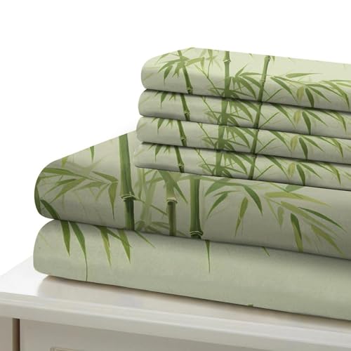 Linge de lit microfibre de qualité supérieure effet 3D forêt de bambous - 7