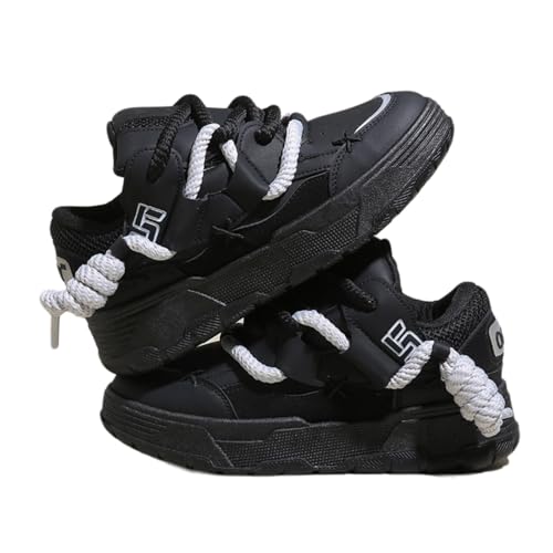 Y2K Walking Cute Sneakers for Women Thick Sole Walking Shoes Flat Platform Chunky Kawaii Style