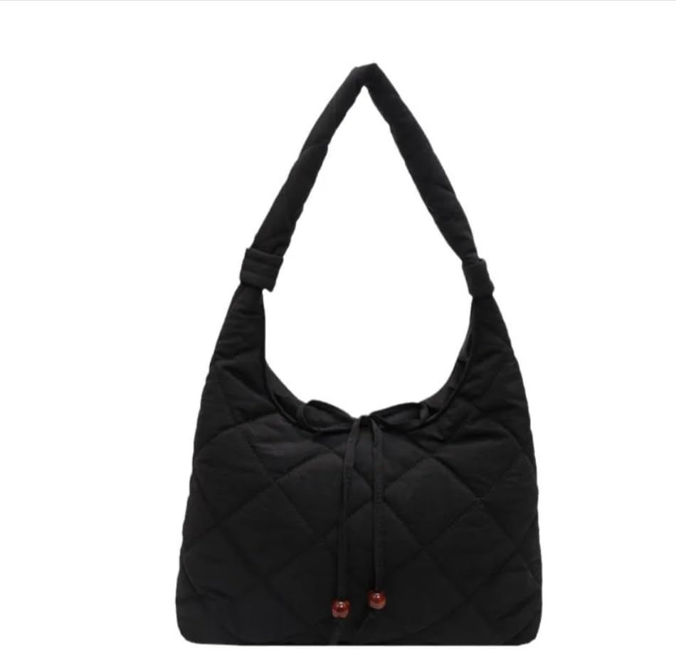 Base’ic Puffer Bag for Women – Quilted Tote Shoulder Purse, Lightweight Large Capacity Crossbody Bag for Casual Daily Use