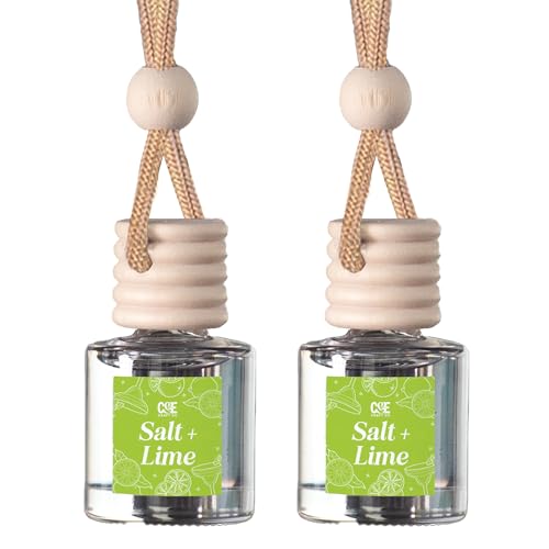 Image of CANDECraftCo Car Air Hanging Fragrance Oil, Car Auto Freshener for Essential Oils, Scents Fragrance Aromatherapy Automobile Diffuser, Long Lasting (Salt & Lime)